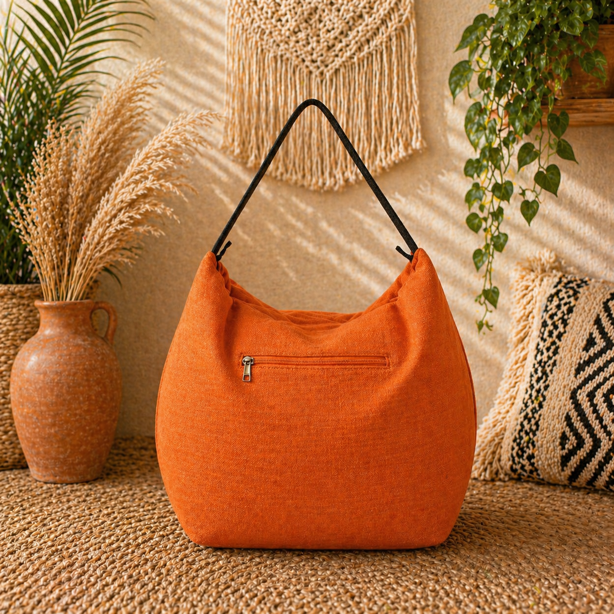 Chic Linen Hobo Handbag – Effortless Style Meets Everyday Comfort