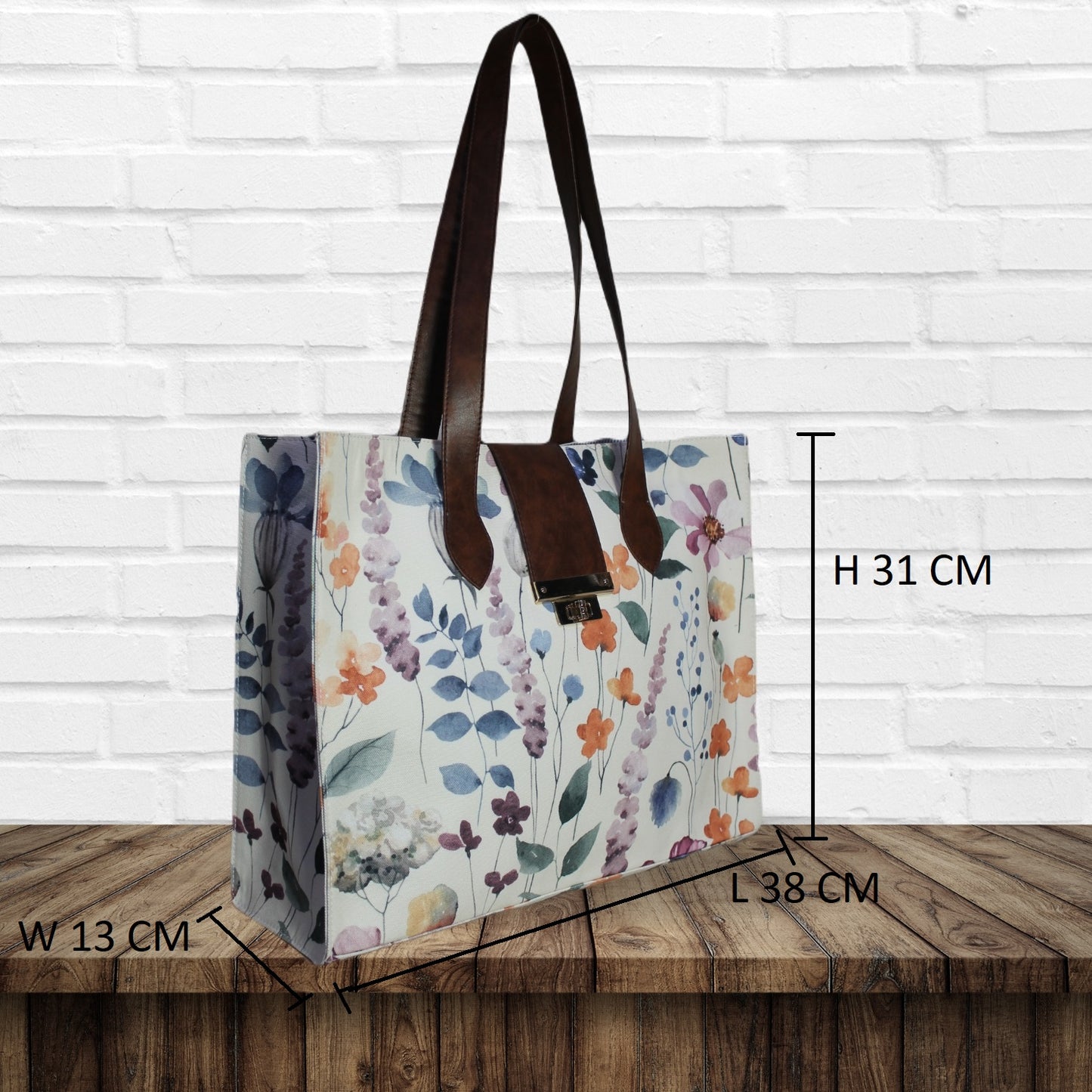 Paisley Print Canvas Tote Bag