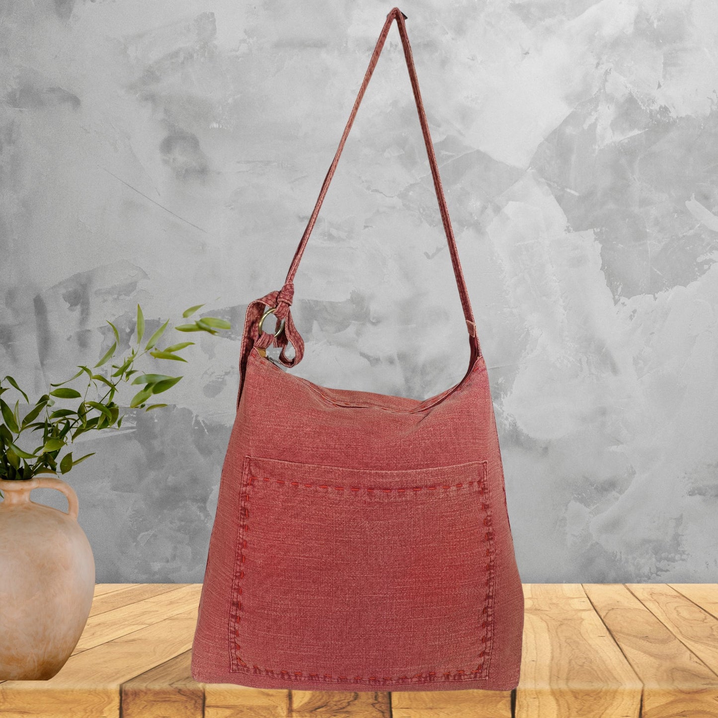 Large Linen pre washed Bag