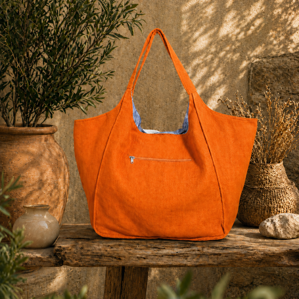 Linen Pre Washed  Tote Bag