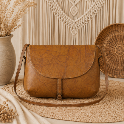 Flap Leather Handbag