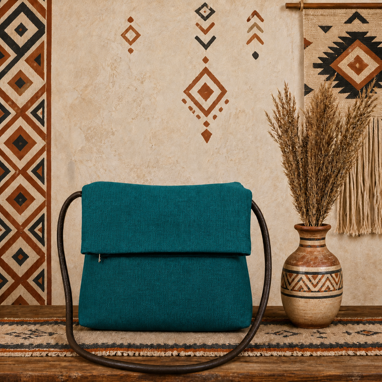 Classic Linen Crossbody Bag