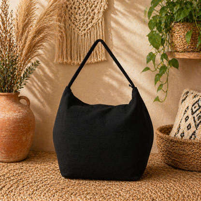 Chic Linen Hobo Handbag – Effortless Style Meets Everyday Comfort