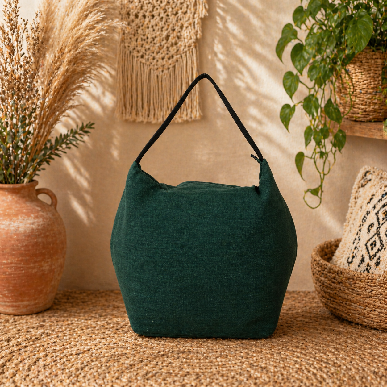 Chic Linen Hobo Handbag – Effortless Style Meets Everyday Comfort