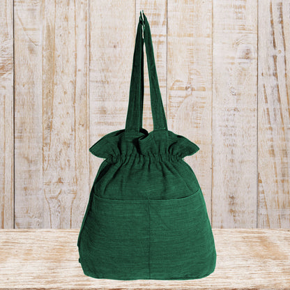 Stylish Linen Drawstring Tote Bag