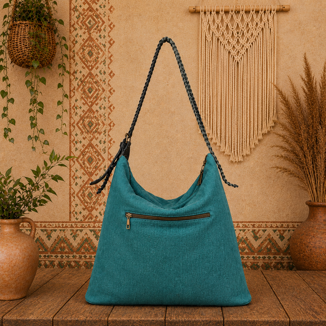 Large Linen Tote Shoulder Bag