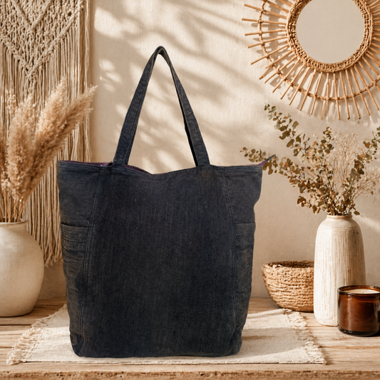 Women's Large Linen Tote Bag – Stylish, Lightweight & Eco-Friendly Carryall