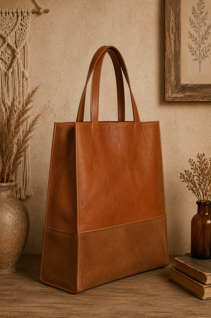 Midnight Luxe Structured Tote Bag