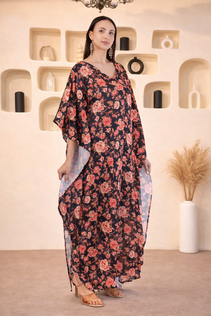 🌴 Resort Wear Polyester Printed Kaftan Set