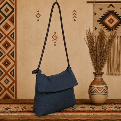 Classic Linen Crossbody Bag