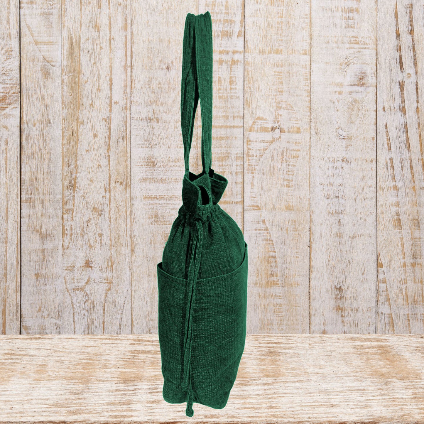 Stylish Linen Drawstring Tote Bag