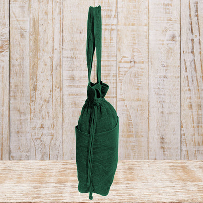 Stylish Linen Drawstring Tote Bag