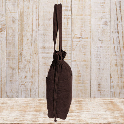Stylish Linen Drawstring Tote Bag