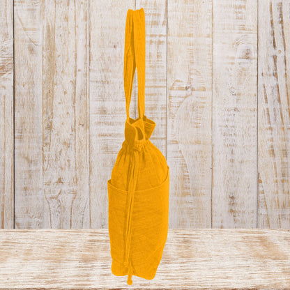 Stylish Linen Drawstring Tote Bag