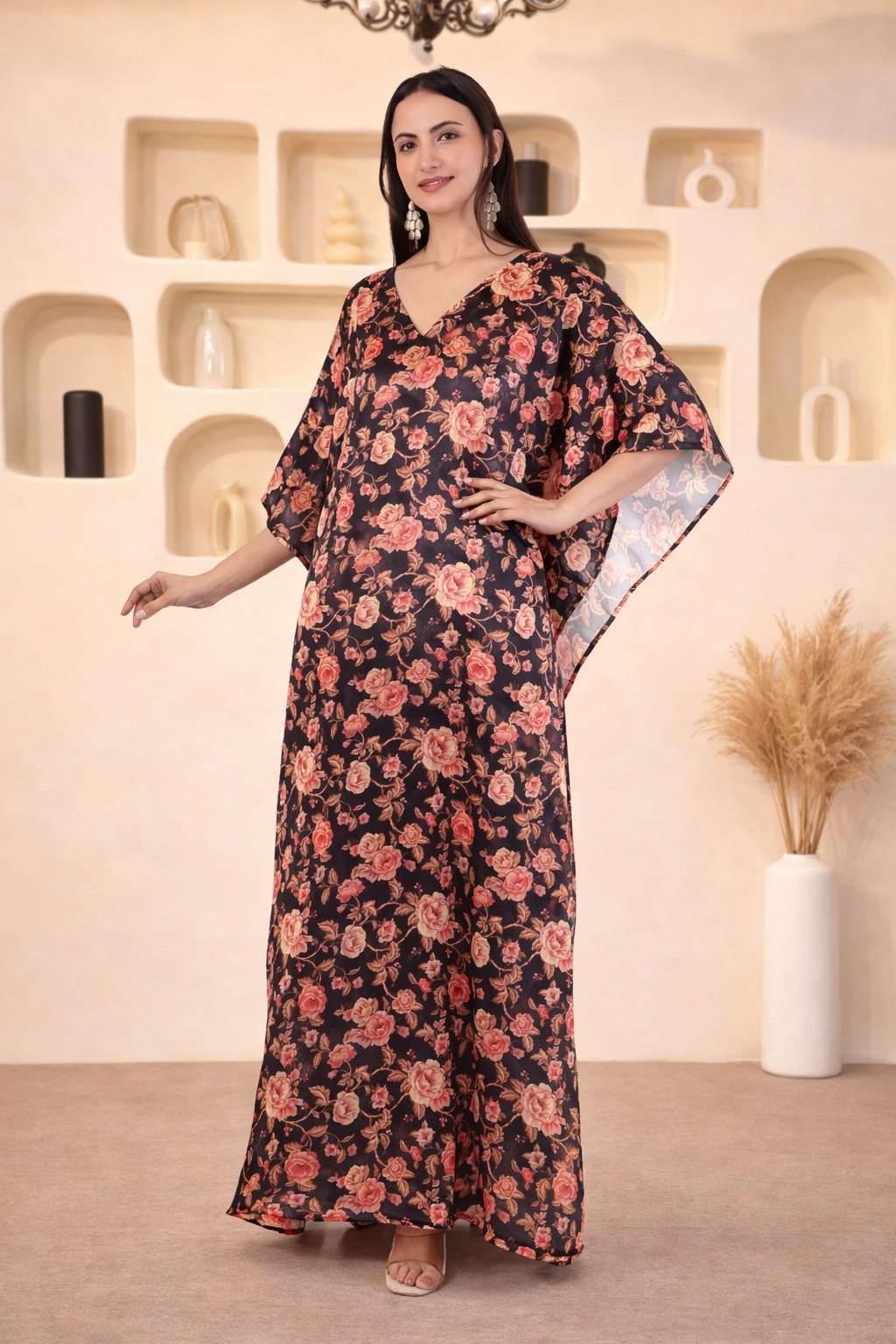 🌴 Resort Wear Polyester Printed Kaftan Set