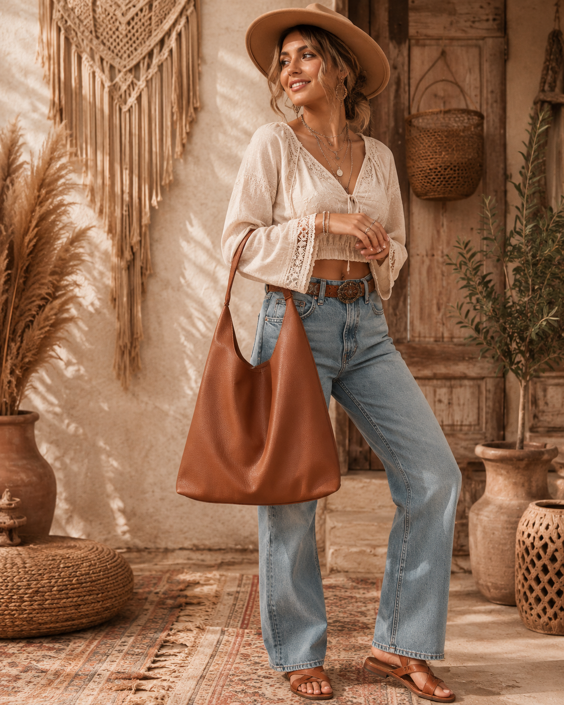 Boho Luxe Slouchy Hobo Bag