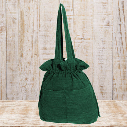 Stylish Linen Drawstring Tote Bag