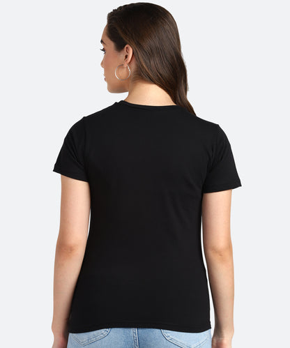 Women Sequins Motifs Embellished Cotton T-shirt