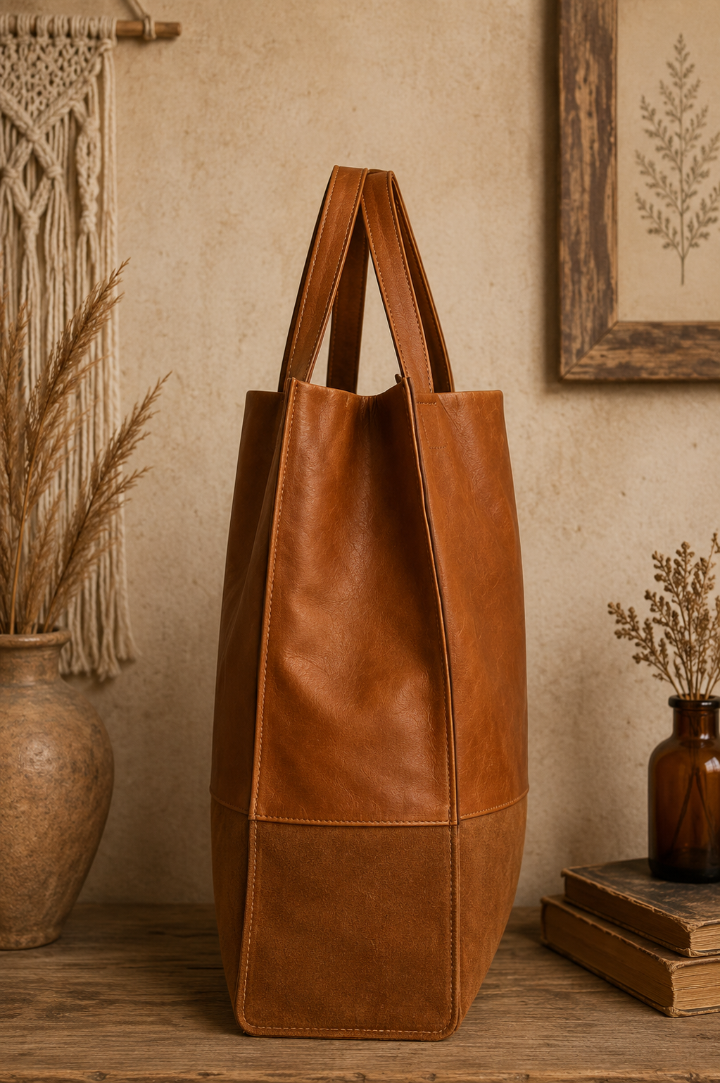 Midnight Luxe Structured Tote Bag