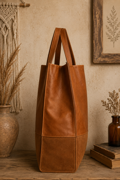 Midnight Luxe Structured Tote Bag