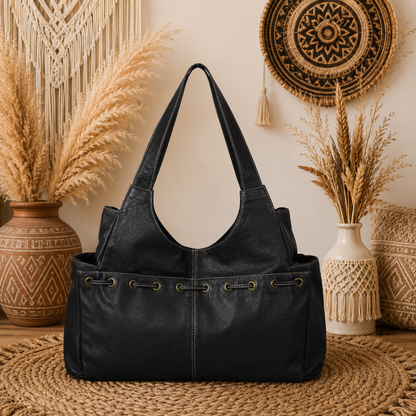 Black Leather Shoulder Bag