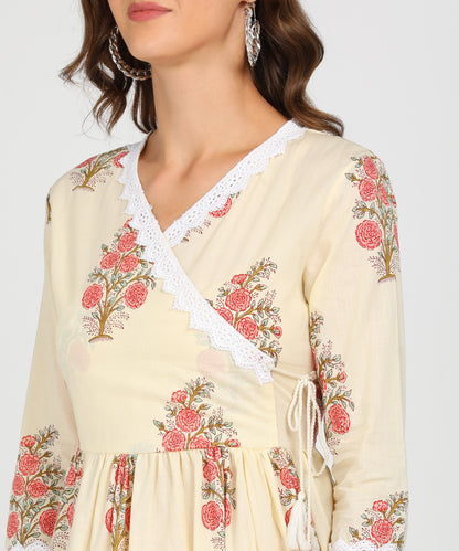 Floral Print Ethnic Cotton Tunic for Everyday Comfort