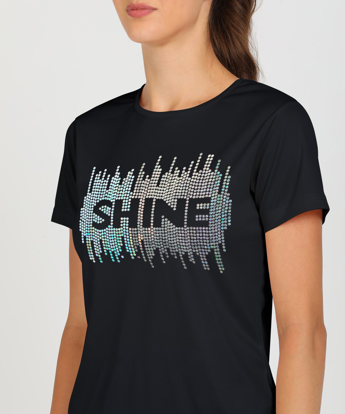 Women Sequins Motifs Embellished Cotton T-shirt