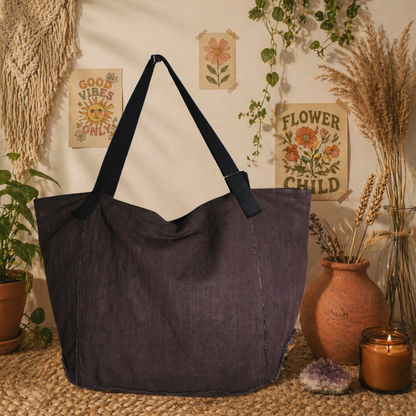 Large Linen Tote Bag