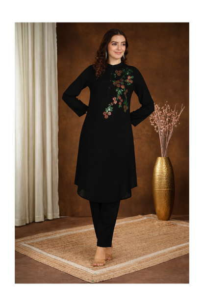 Premium Rayon Co-Ord Set for Women with Sequin Work – Stylish Top & Pant Set
