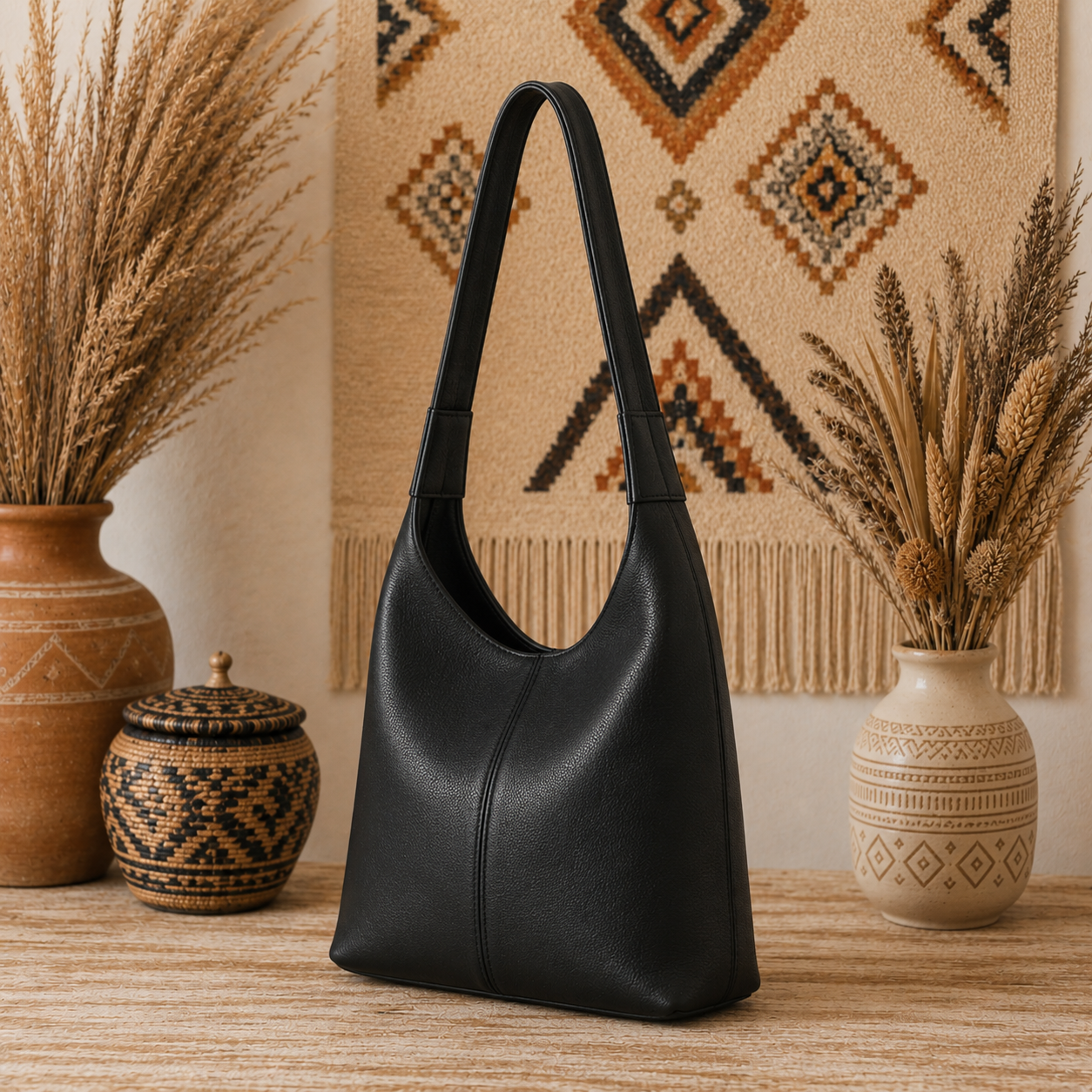 Boho Luxe Large Hobo Tote Bag