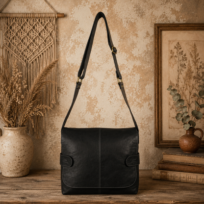 Leather Messenger Handbag