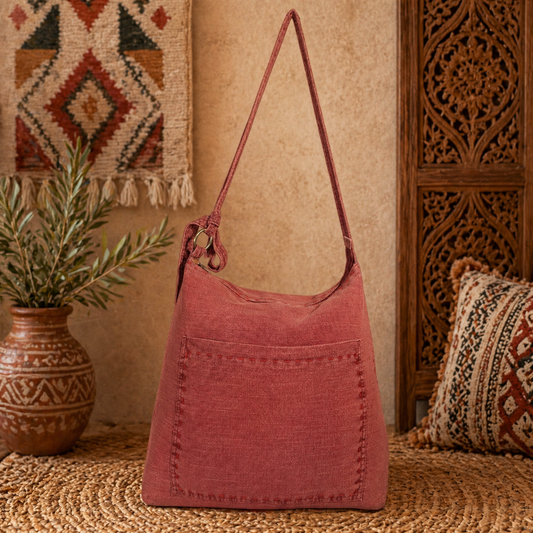 Large Washed Linen Handbag – Timeless, Soft & Effortlessly Stylish
