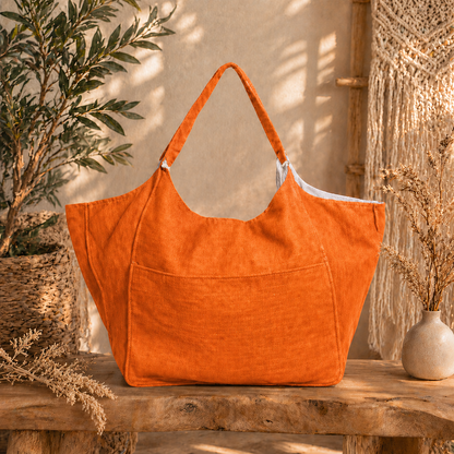 Linen Pre Washed  Tote Bag