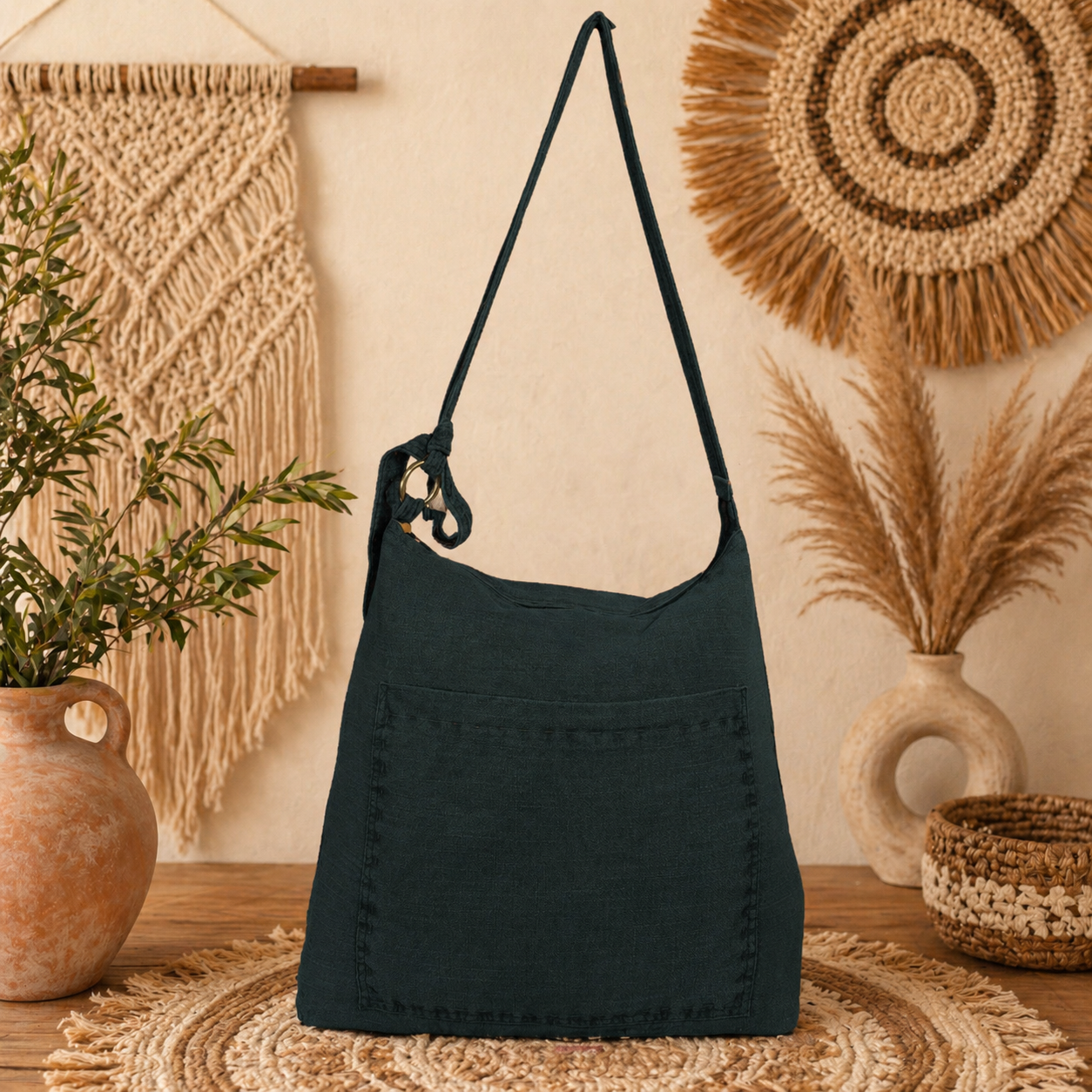 Large Linen pre washed  Bag