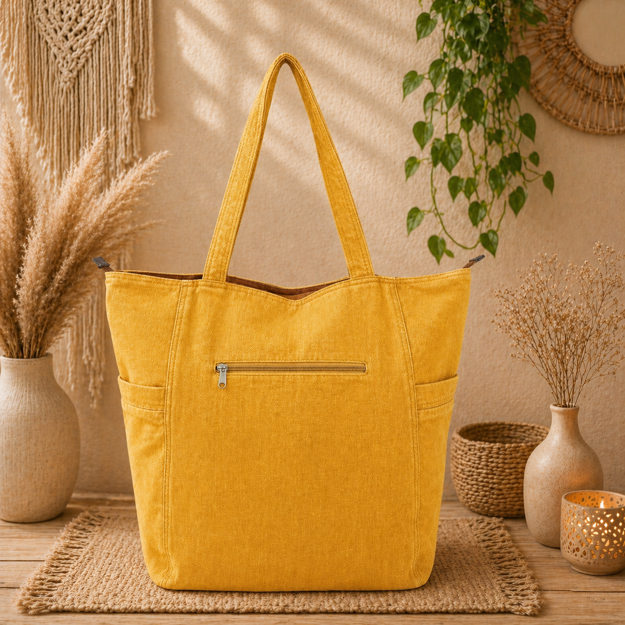 Women's Large Linen Tote Bag – Stylish, Lightweight & Eco-Friendly Carryall