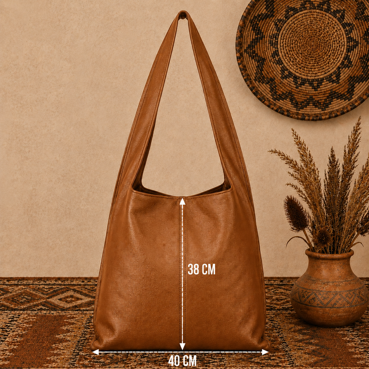 Boho Luxe Large Hobo Tote Bag
