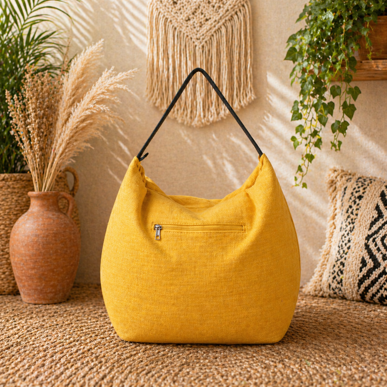 Chic Linen Hobo Handbag – Effortless Style Meets Everyday Comfort