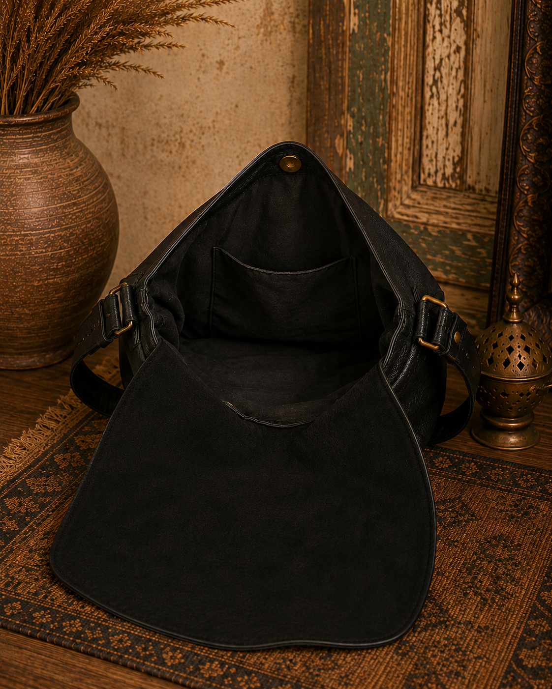 Rustic  Leather Crossbody Bag