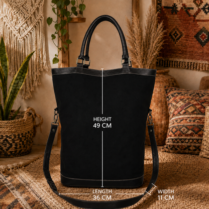 Suede Leather Tote Bag