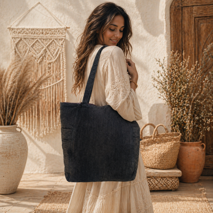Women's Large Linen Tote Bag – Stylish, Lightweight & Eco-Friendly Carryall