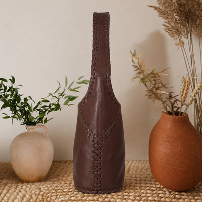 Cognac Women’s Leather Hobo Handbag