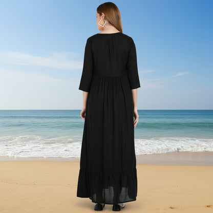 ✨ Embroidered Rayon Resortwear Tunic