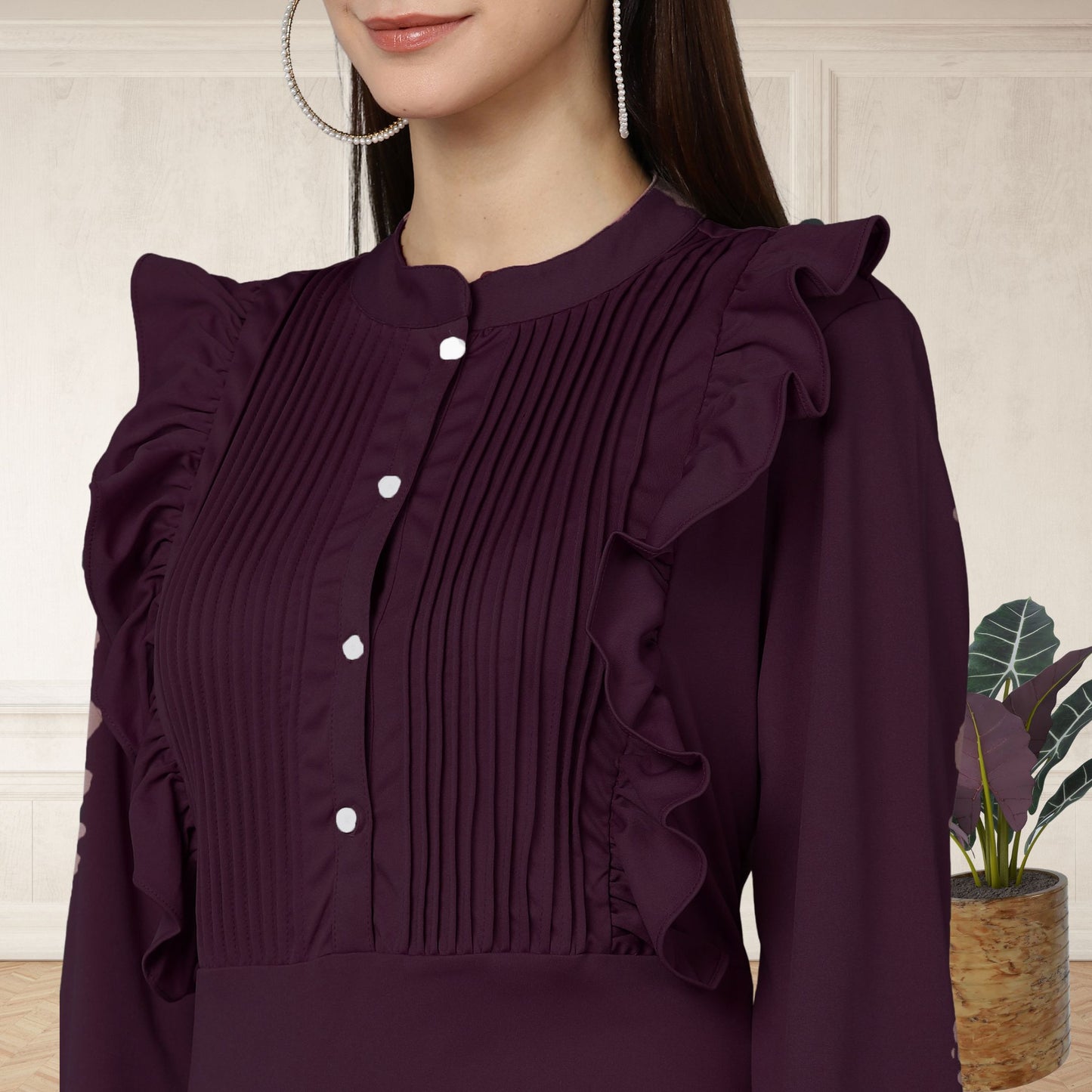 Women’s Spandex Frilled Dress