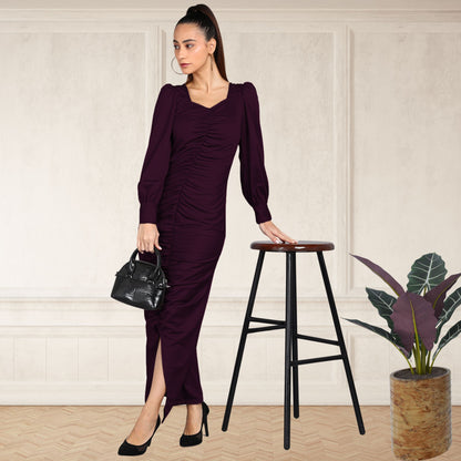 Women’s Spandex Ruched Bodycon Dress