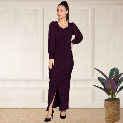 Women’s Spandex Ruched Bodycon Dress