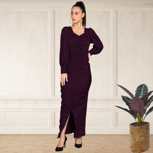 Women’s Spandex Ruched Bodycon Dress