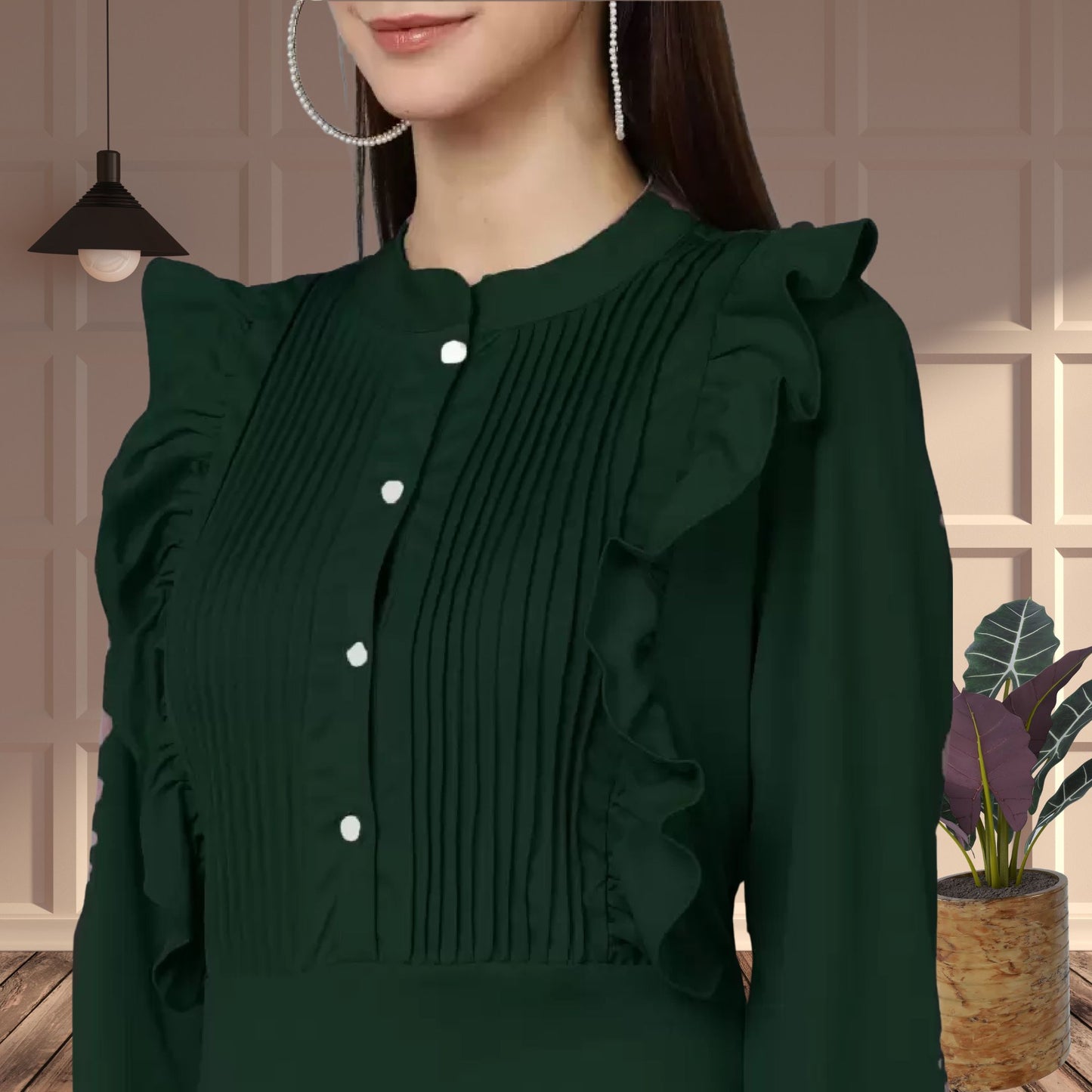 Women’s Spandex Frilled Dress