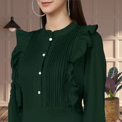 Women’s Spandex Frilled Dress