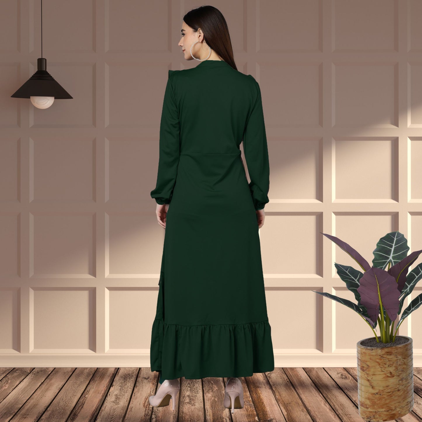 Women’s Spandex Frilled Dress