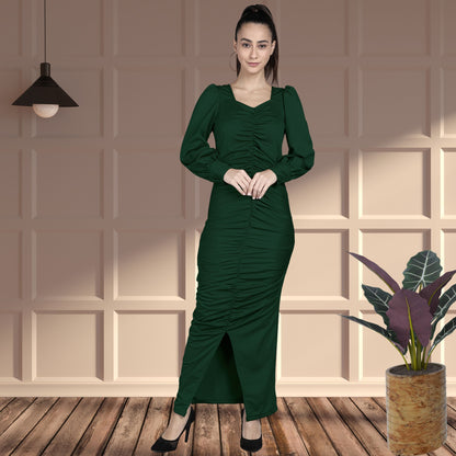 Women’s Spandex Ruched Bodycon Dress